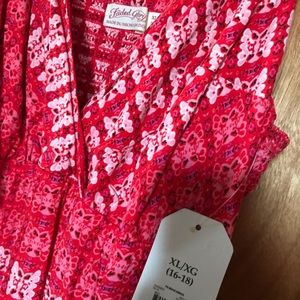 Woman’s red floor length sun dress size XL